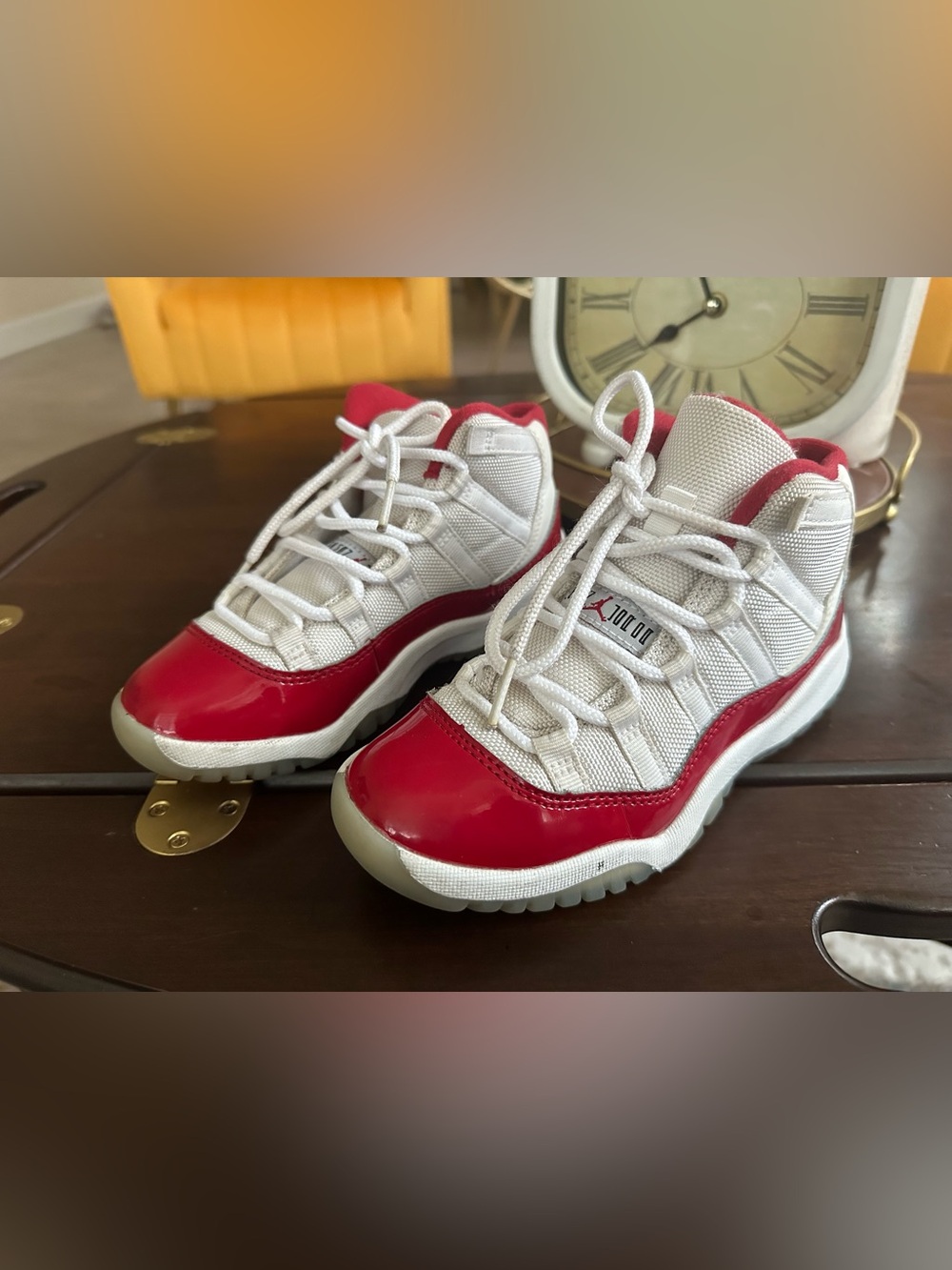 Jordan Kids Red & White Retro Basketball Sneakers